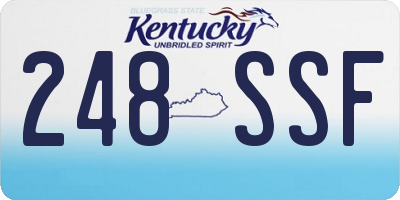 KY license plate 248SSF