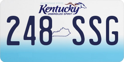 KY license plate 248SSG