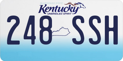 KY license plate 248SSH