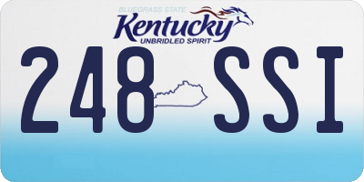 KY license plate 248SSI