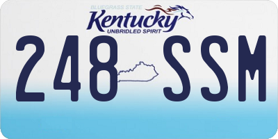 KY license plate 248SSM