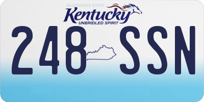 KY license plate 248SSN