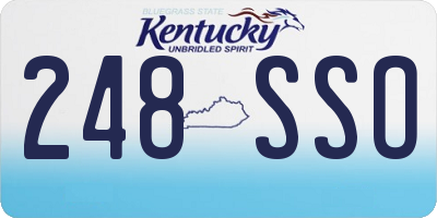 KY license plate 248SSO
