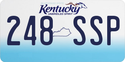 KY license plate 248SSP