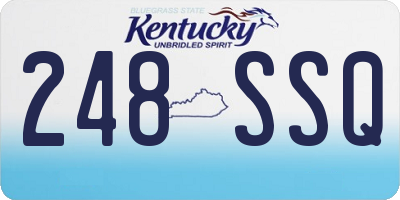 KY license plate 248SSQ
