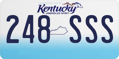 KY license plate 248SSS