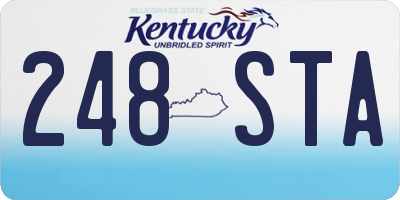 KY license plate 248STA