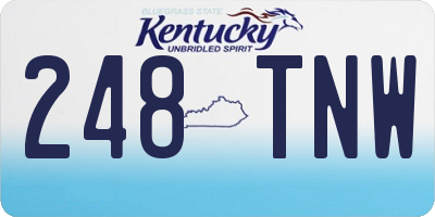 KY license plate 248TNW