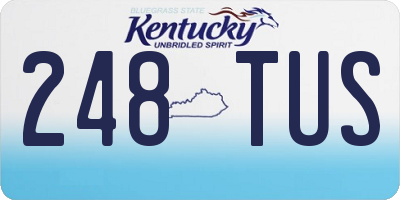 KY license plate 248TUS