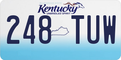 KY license plate 248TUW