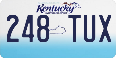 KY license plate 248TUX