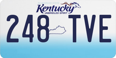 KY license plate 248TVE