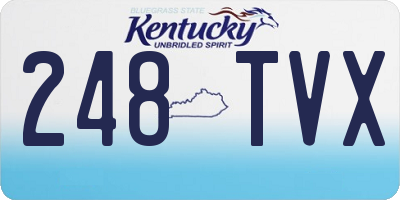 KY license plate 248TVX