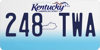 KY license plate 248TWA