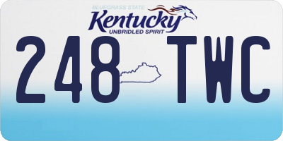 KY license plate 248TWC
