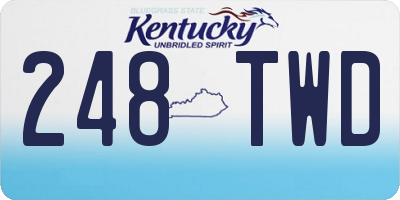 KY license plate 248TWD