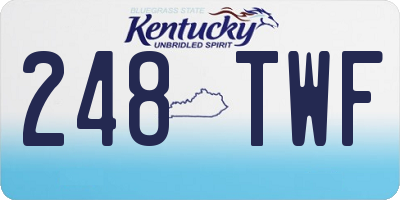 KY license plate 248TWF