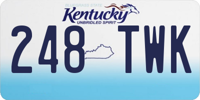 KY license plate 248TWK