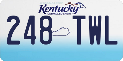 KY license plate 248TWL