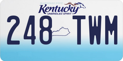 KY license plate 248TWM