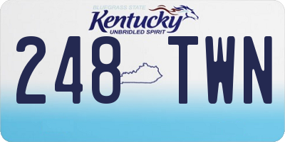 KY license plate 248TWN