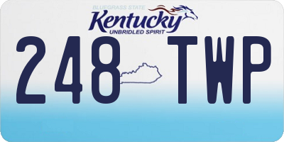 KY license plate 248TWP