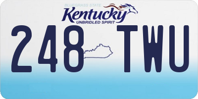 KY license plate 248TWU