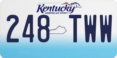 KY license plate 248TWW