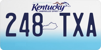 KY license plate 248TXA