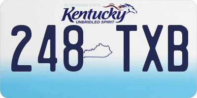 KY license plate 248TXB