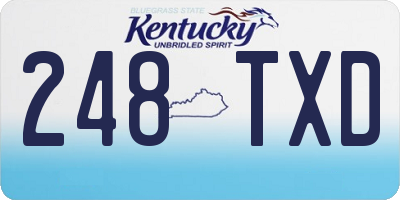 KY license plate 248TXD