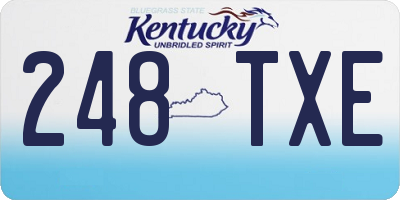 KY license plate 248TXE