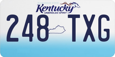 KY license plate 248TXG