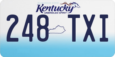 KY license plate 248TXI