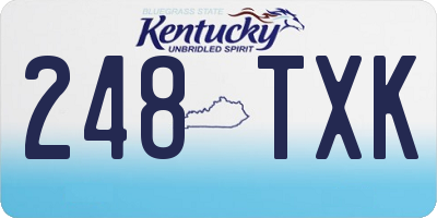 KY license plate 248TXK