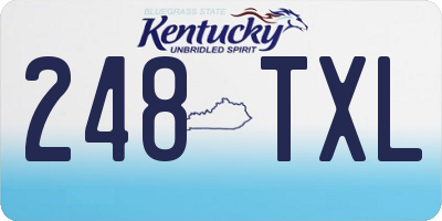 KY license plate 248TXL