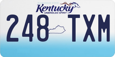 KY license plate 248TXM