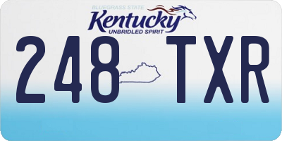 KY license plate 248TXR