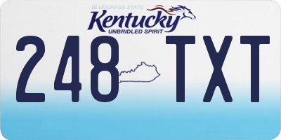 KY license plate 248TXT