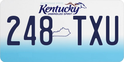 KY license plate 248TXU