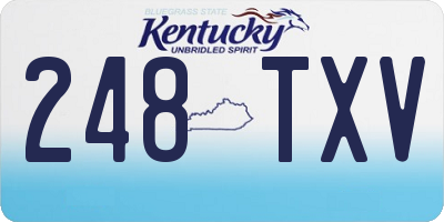 KY license plate 248TXV
