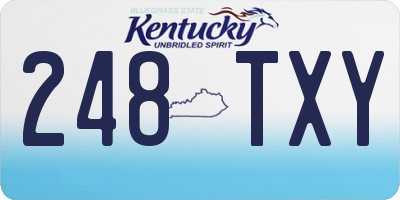 KY license plate 248TXY
