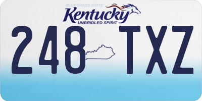 KY license plate 248TXZ