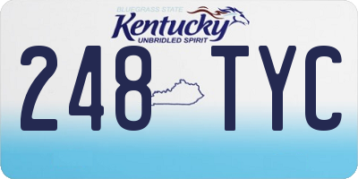 KY license plate 248TYC
