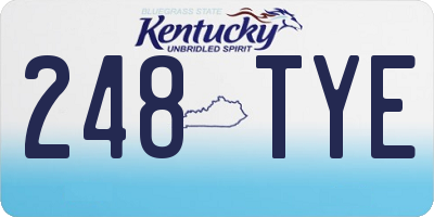 KY license plate 248TYE