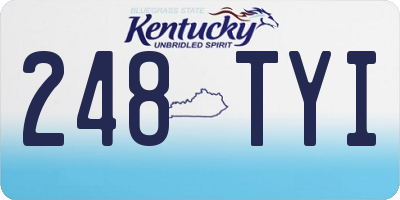 KY license plate 248TYI