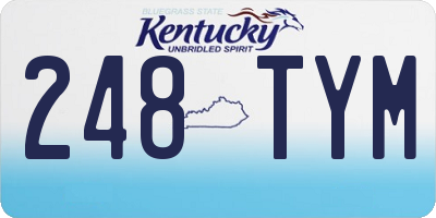 KY license plate 248TYM