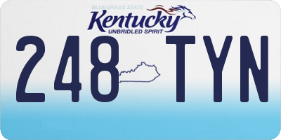 KY license plate 248TYN