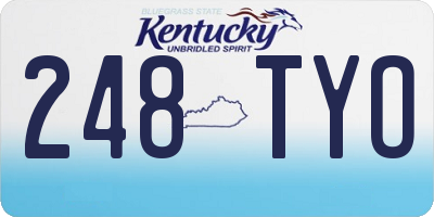KY license plate 248TYO