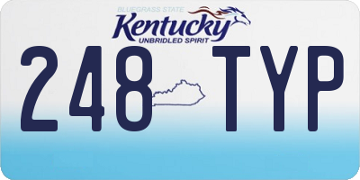 KY license plate 248TYP